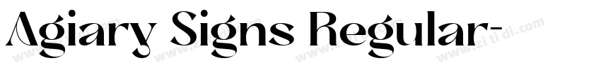 Agiary Signs Regular字体转换